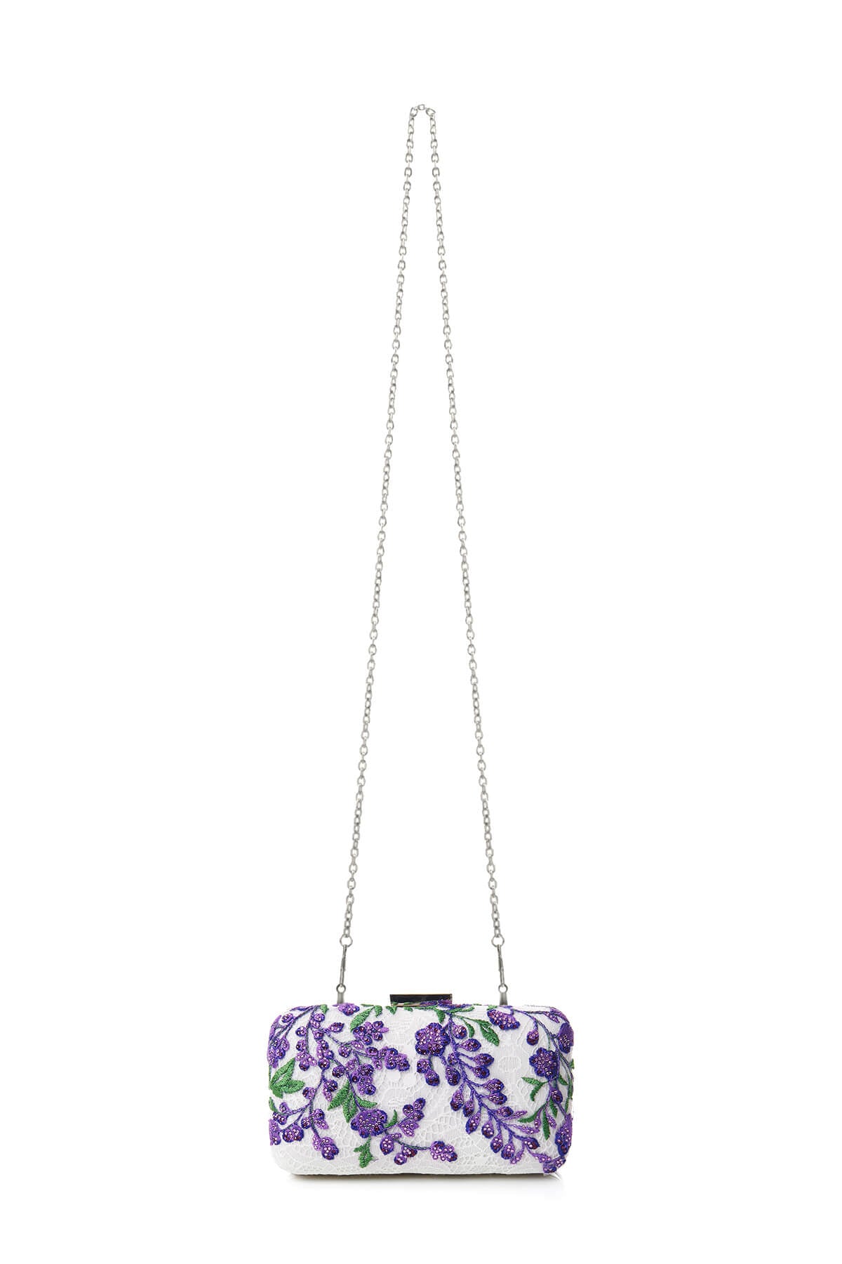 Tadashi Shoji - Beaded Wisteria-Motif Clutch