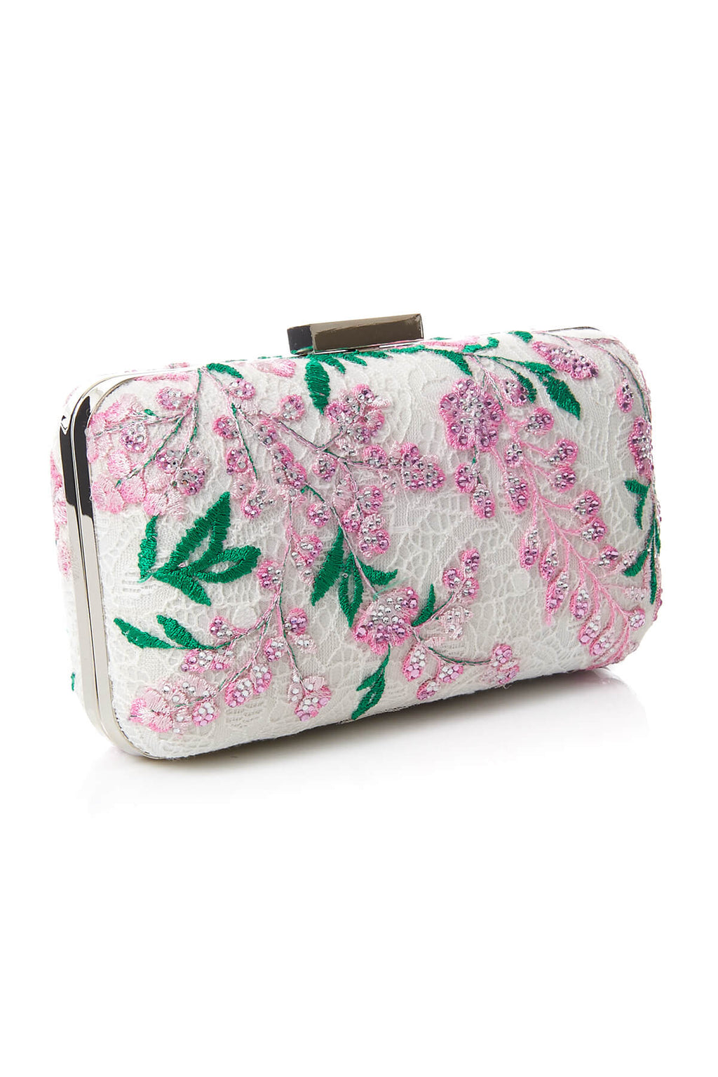 Tadashi Shoji - Beaded Wisteria-Motif Clutch