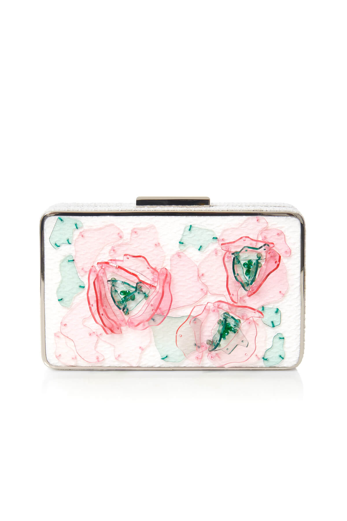 Tadashi Shoji - Acrylic 3D Blossom-Motif Clutch