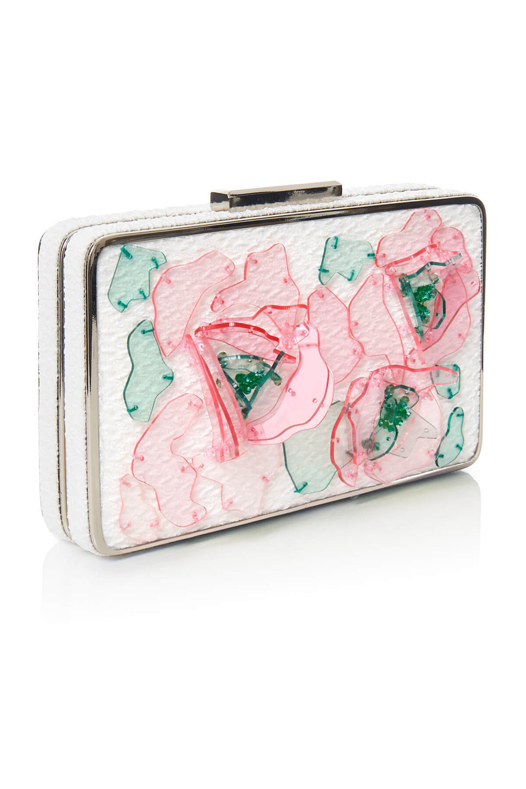 Tadashi Shoji - Acrylic 3D Blossom-Motif Clutch
