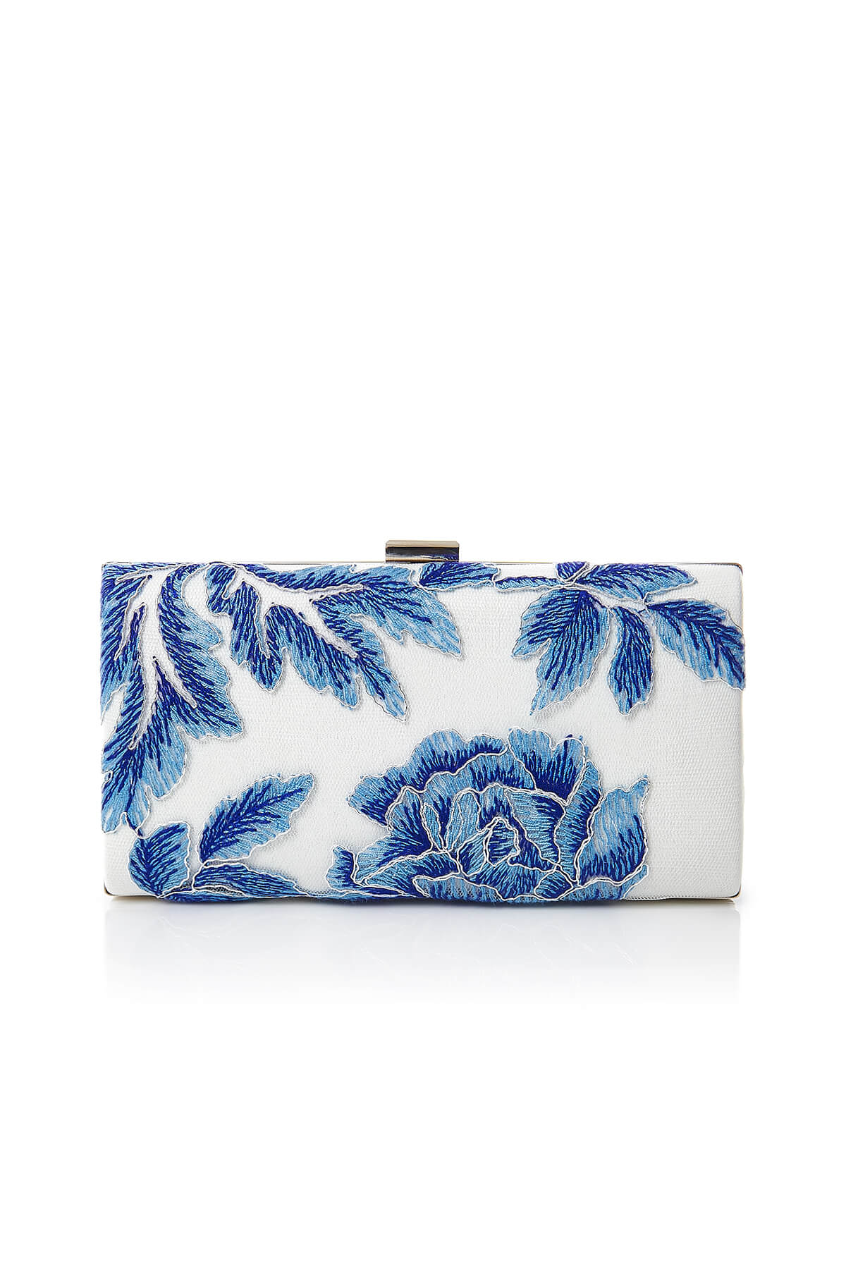Tadashi Shoji - Metallic Blossom-Motif Clutch