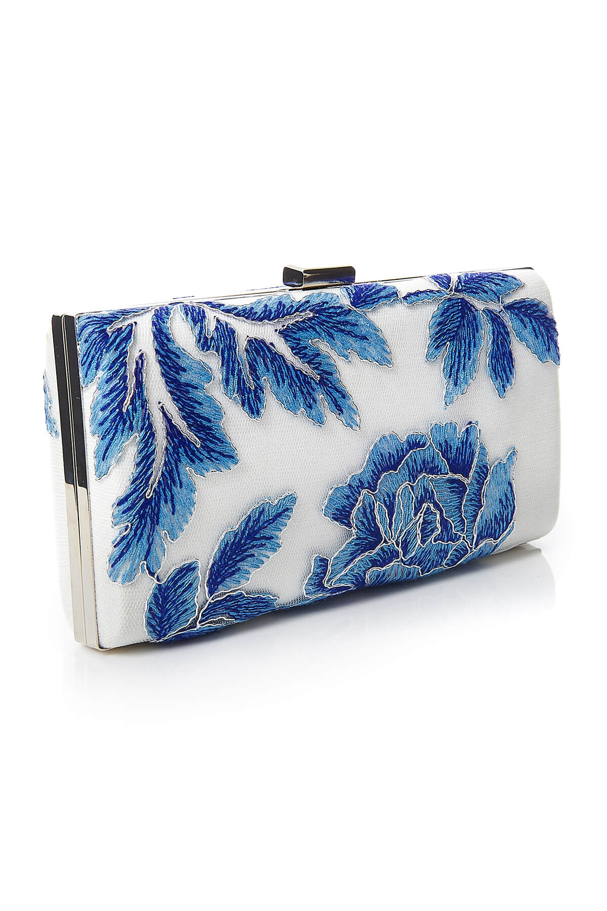 Tadashi Shoji - Metallic Blossom-Motif Clutch