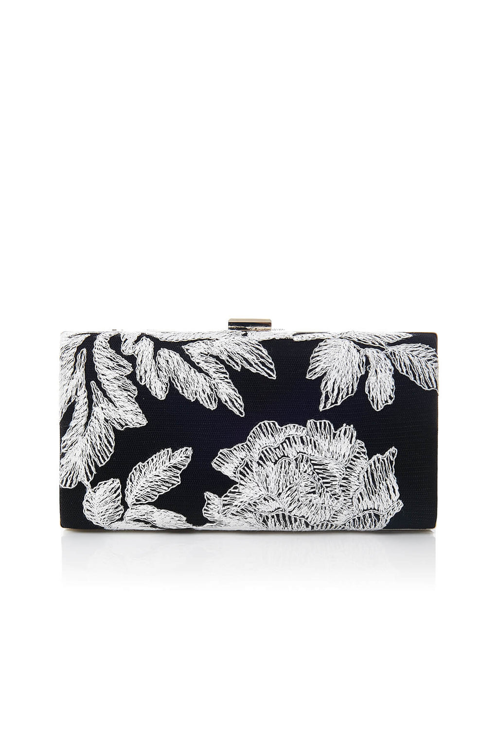 Tadashi Shoji - Metallic Blossom-Motif Clutch