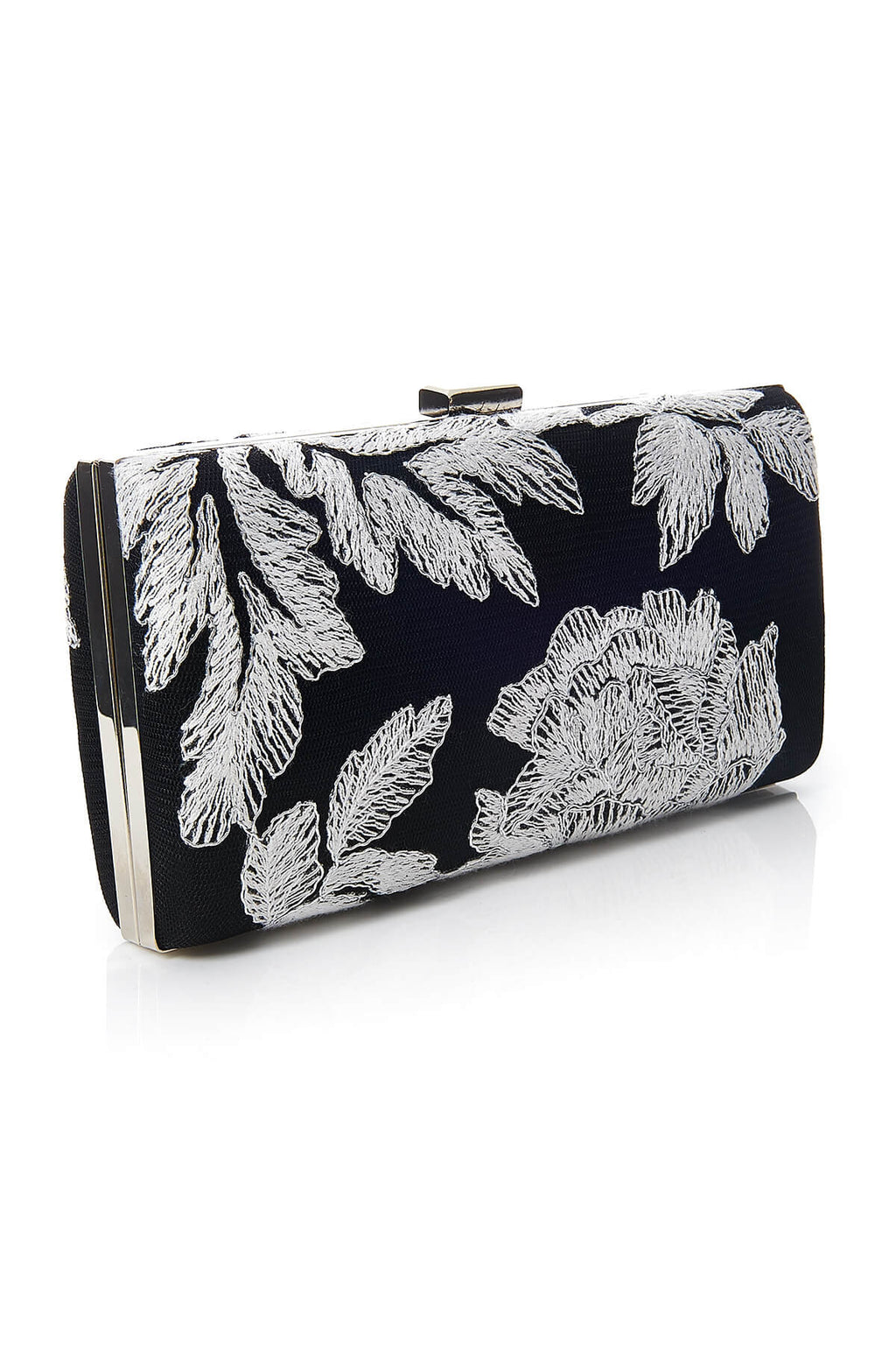 Tadashi Shoji - Metallic Blossom-Motif Clutch