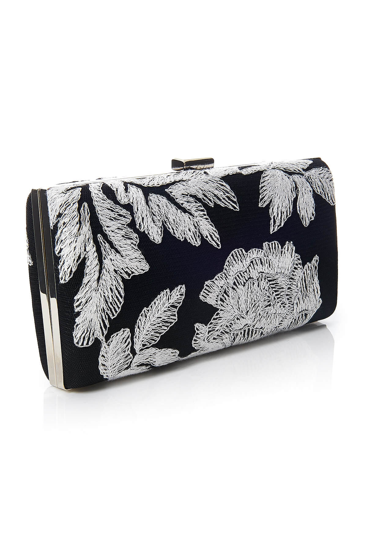 Tadashi Shoji - Metallic Blossom-Motif Clutch