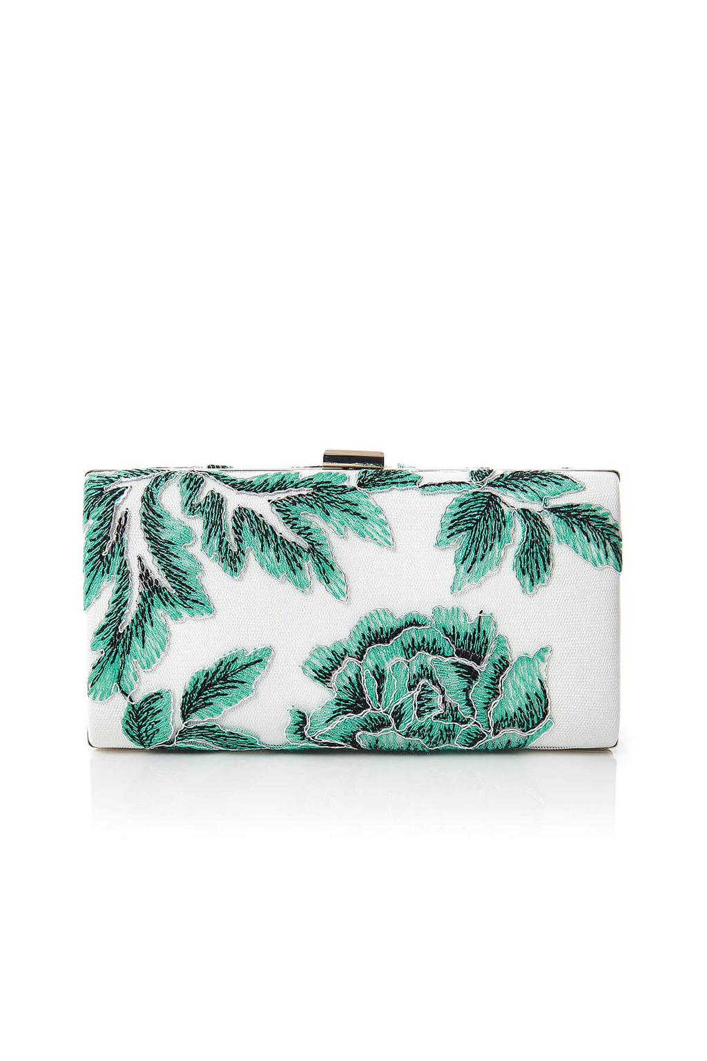 Tadashi Shoji - Metallic Blossom-Motif Clutch