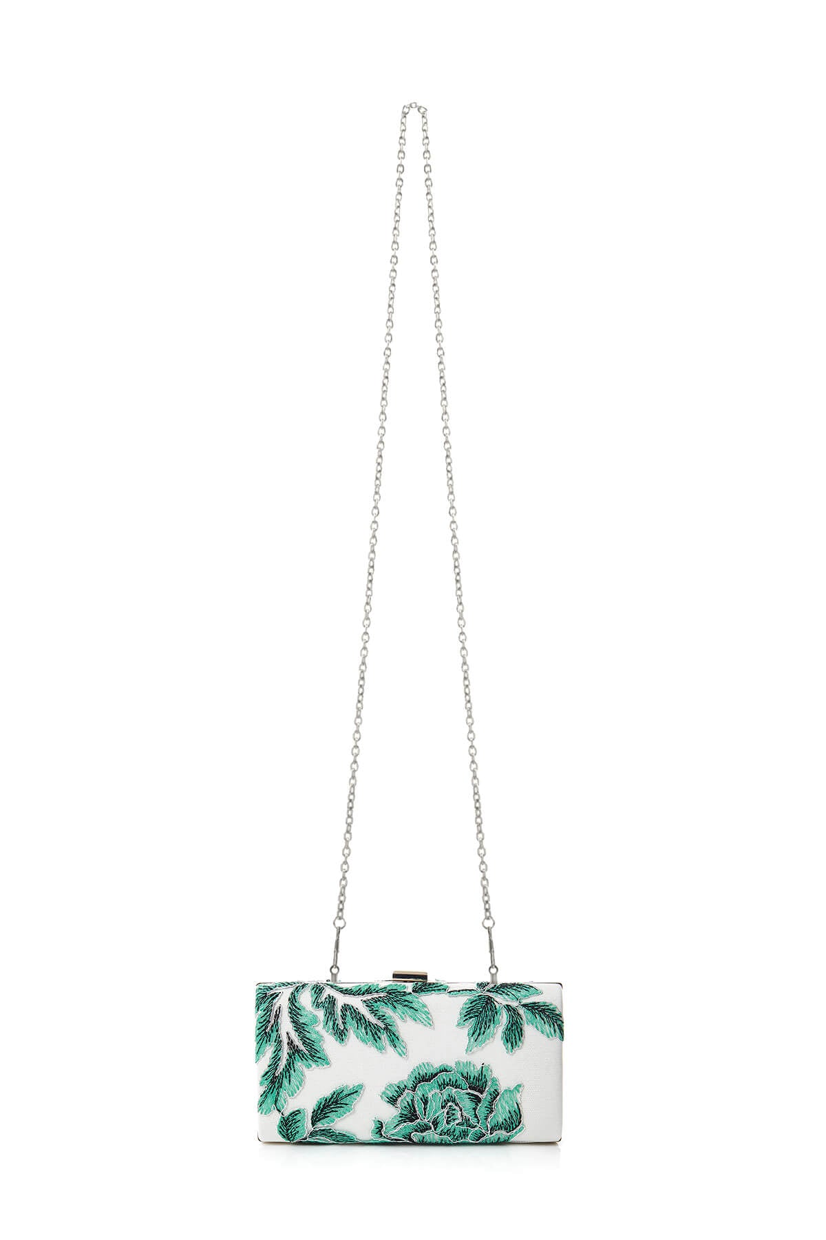 Tadashi Shoji - Metallic Blossom-Motif Clutch