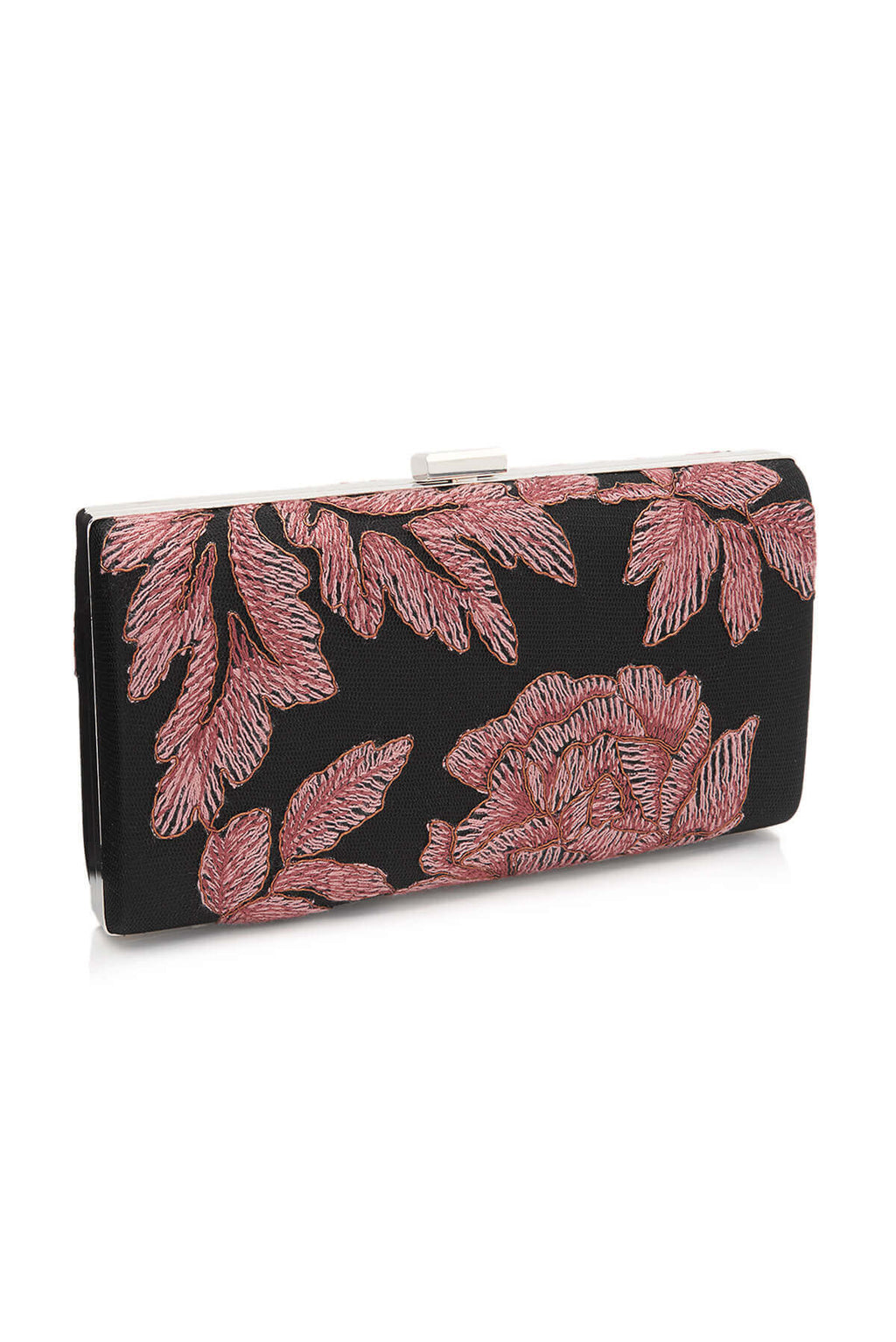Tadashi Shoji - Metallic Blossom-Motif Clutch
