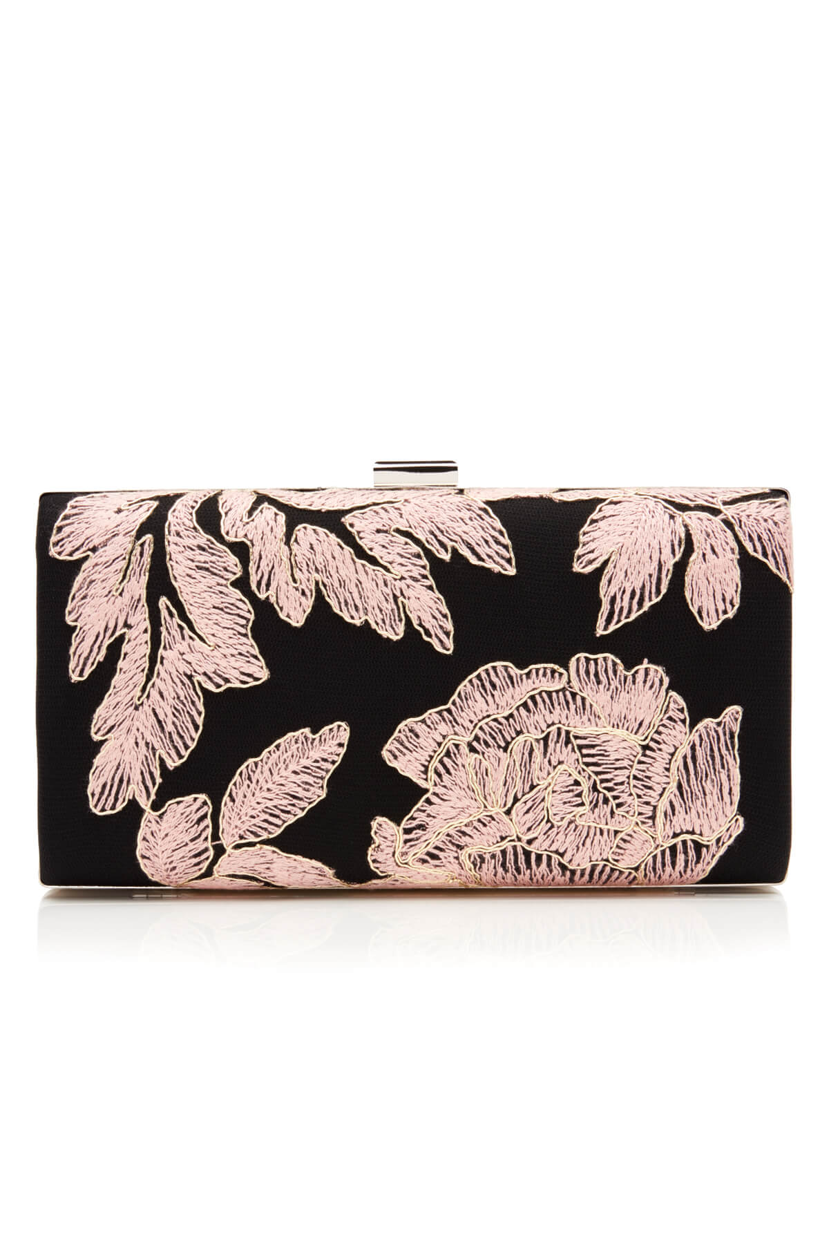 Tadashi Shoji - Metallic Blossom-Motif Clutch