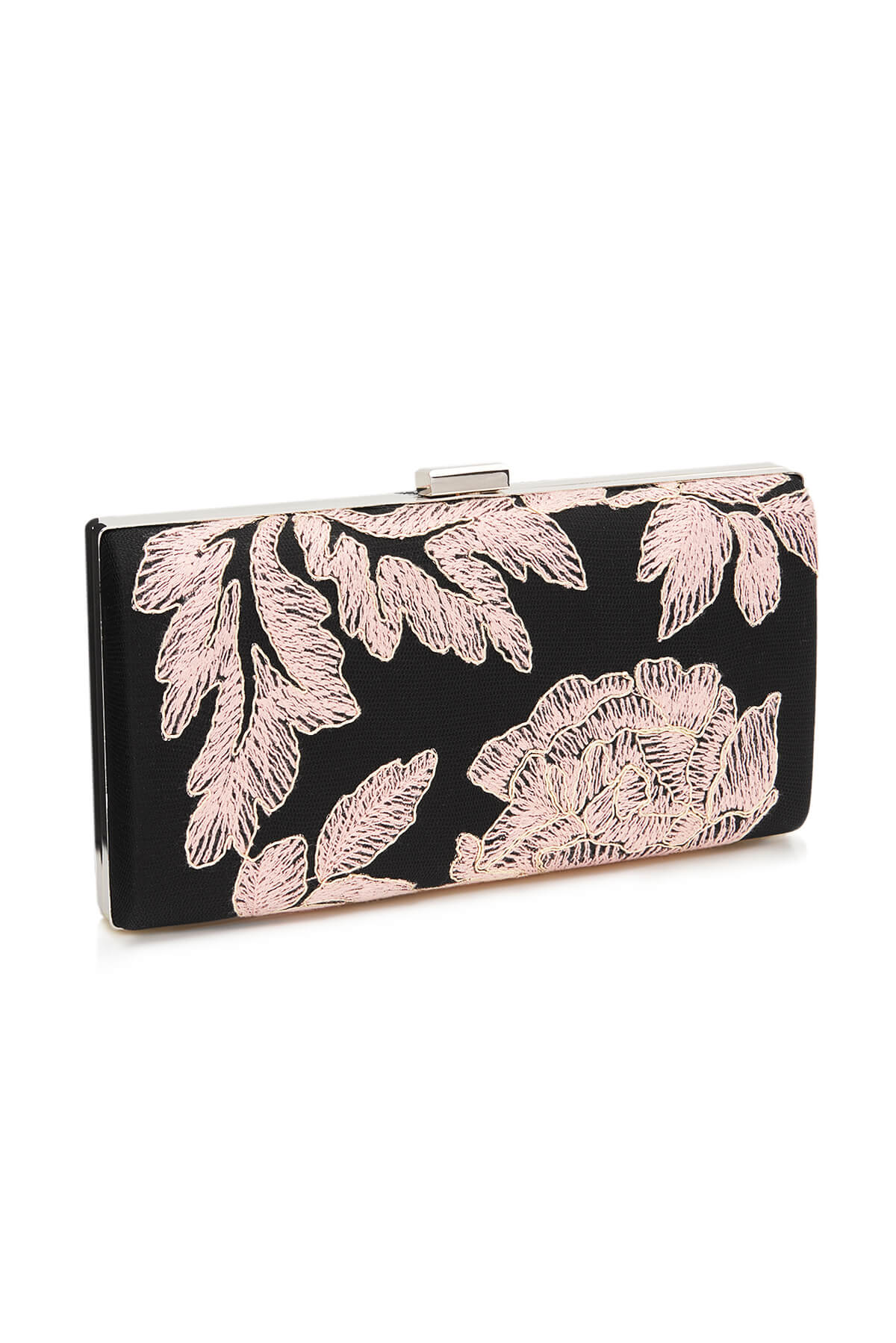 Tadashi Shoji - Metallic Blossom-Motif Clutch