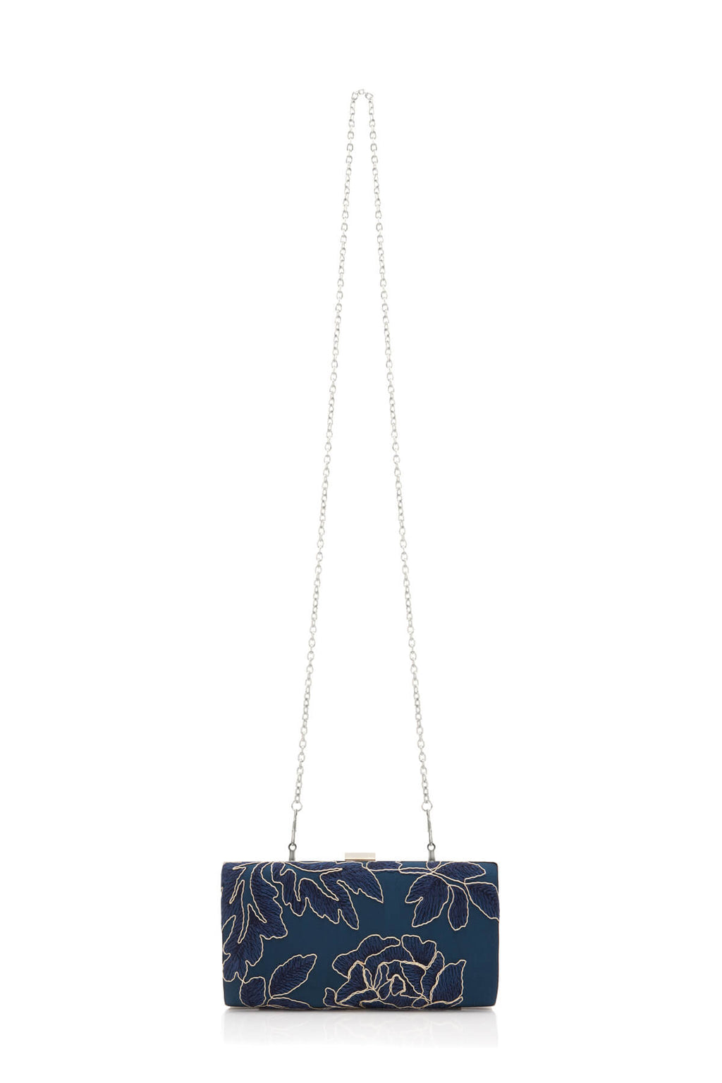 Tadashi Shoji - Metallic Blossom-Motif Clutch
