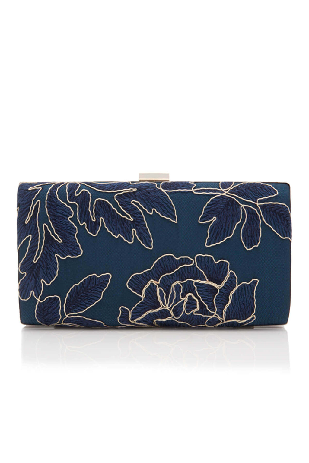 Tadashi Shoji - Metallic Blossom-Motif Clutch