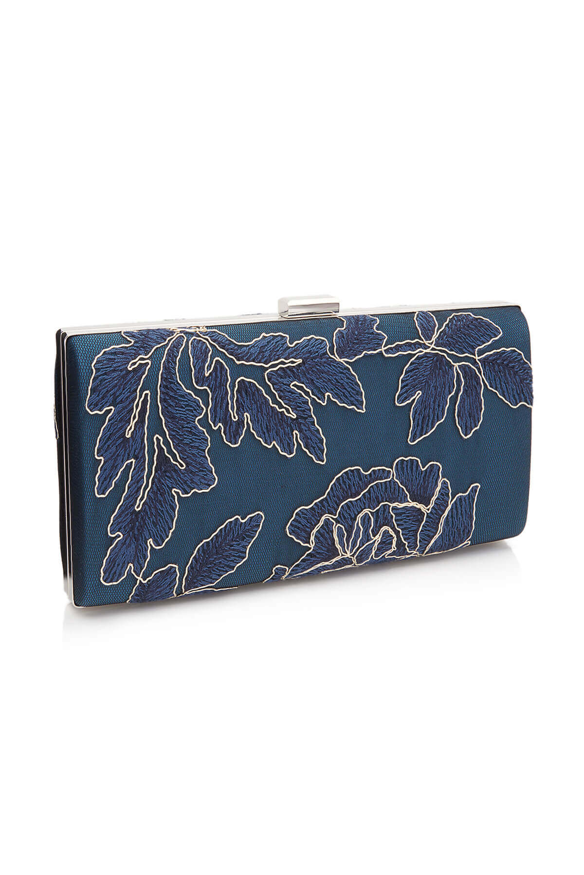 Tadashi Shoji - Metallic Blossom-Motif Clutch