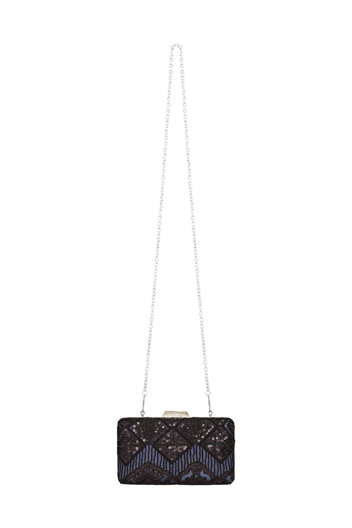 Choy Sequin Embroidered Clutch