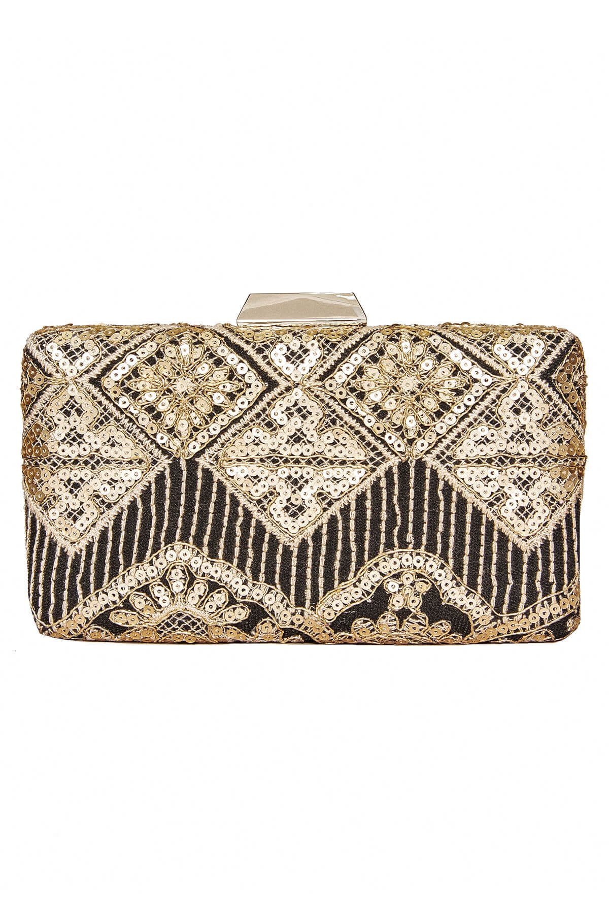 Choy Sequin Embroidered Clutch