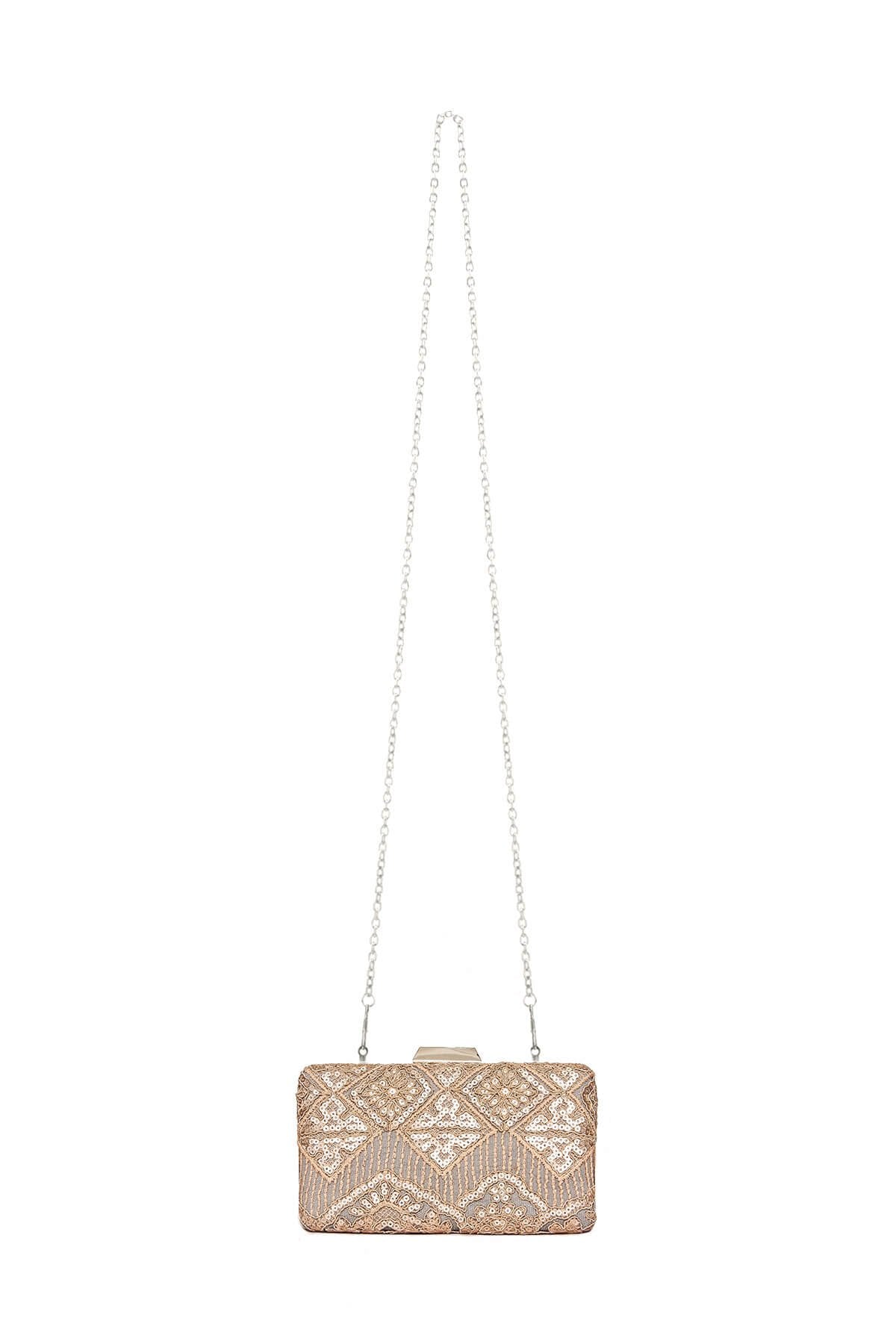 Choy Sequin Embroidered Clutch