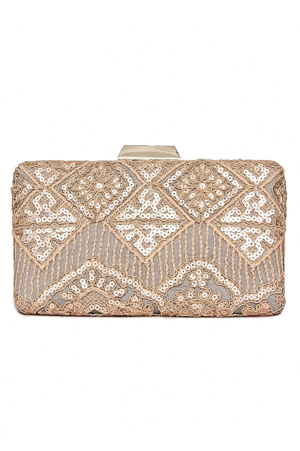 Choy Sequin Embroidered Clutch