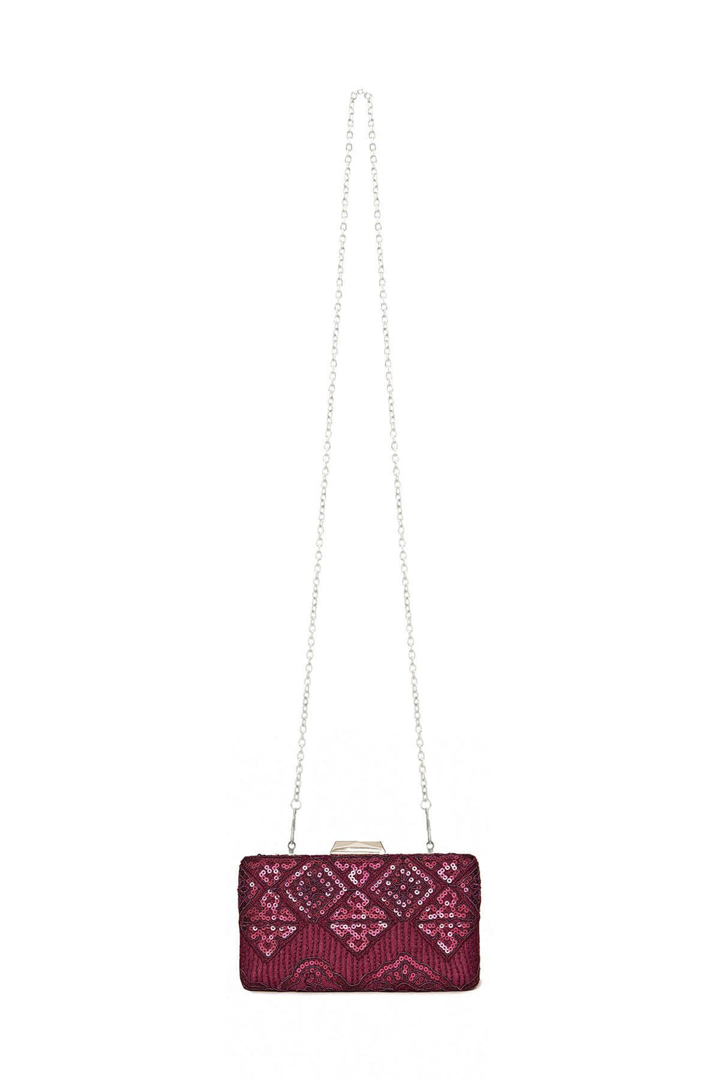 Choy Sequin Embroidered Clutch