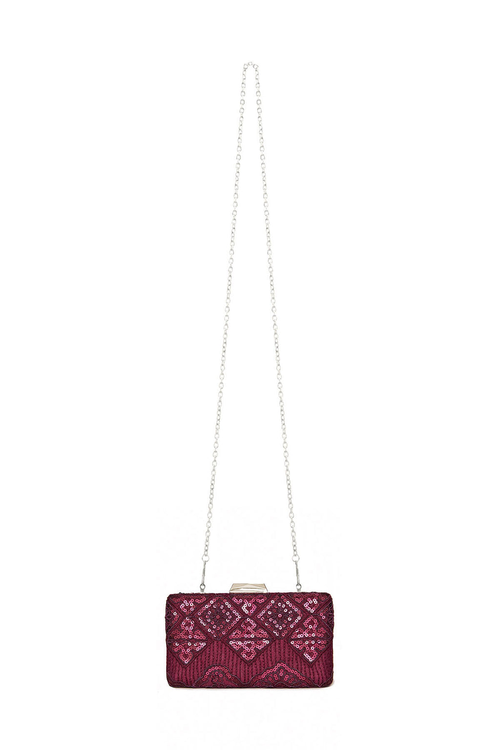 Choy Sequin Embroidered Clutch