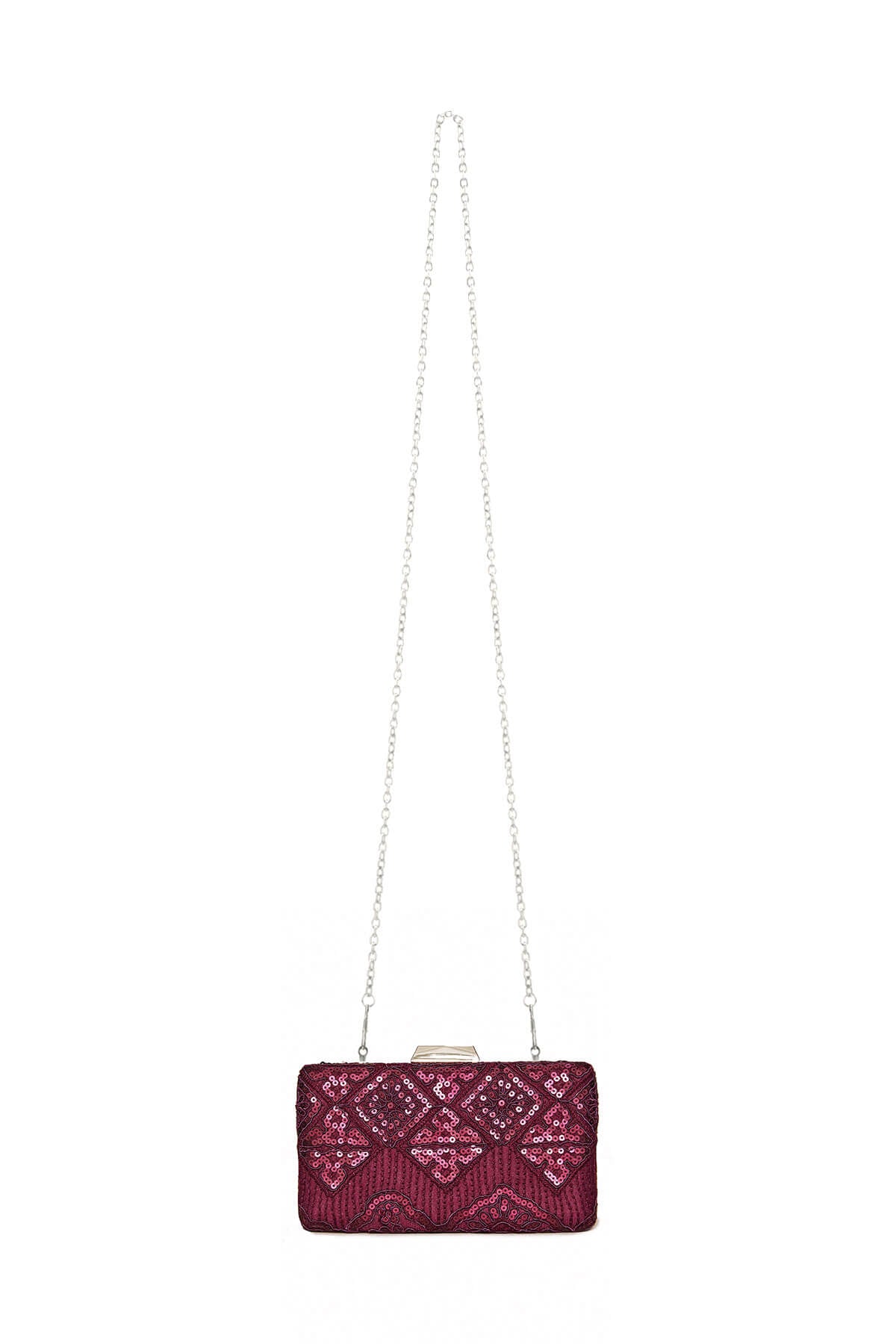 Choy Sequin Embroidered Clutch