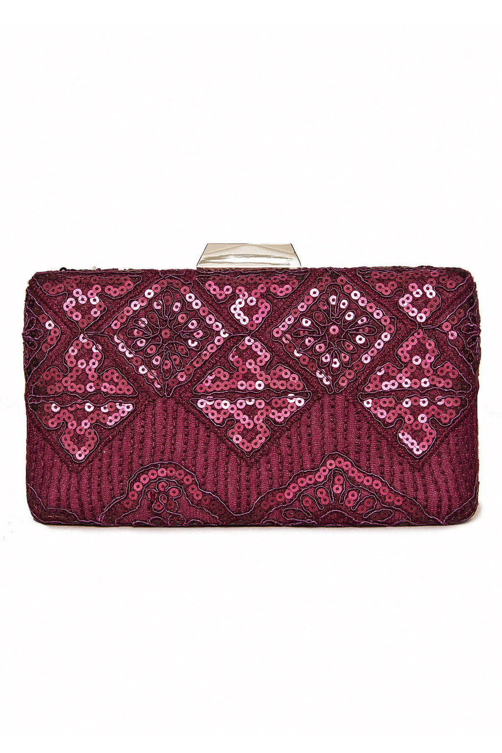 Choy Sequin Embroidered Clutch