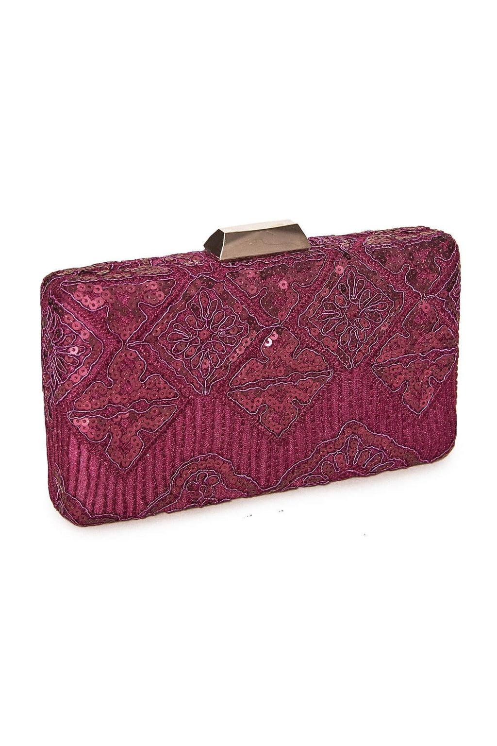 Choy Sequin Embroidered Clutch