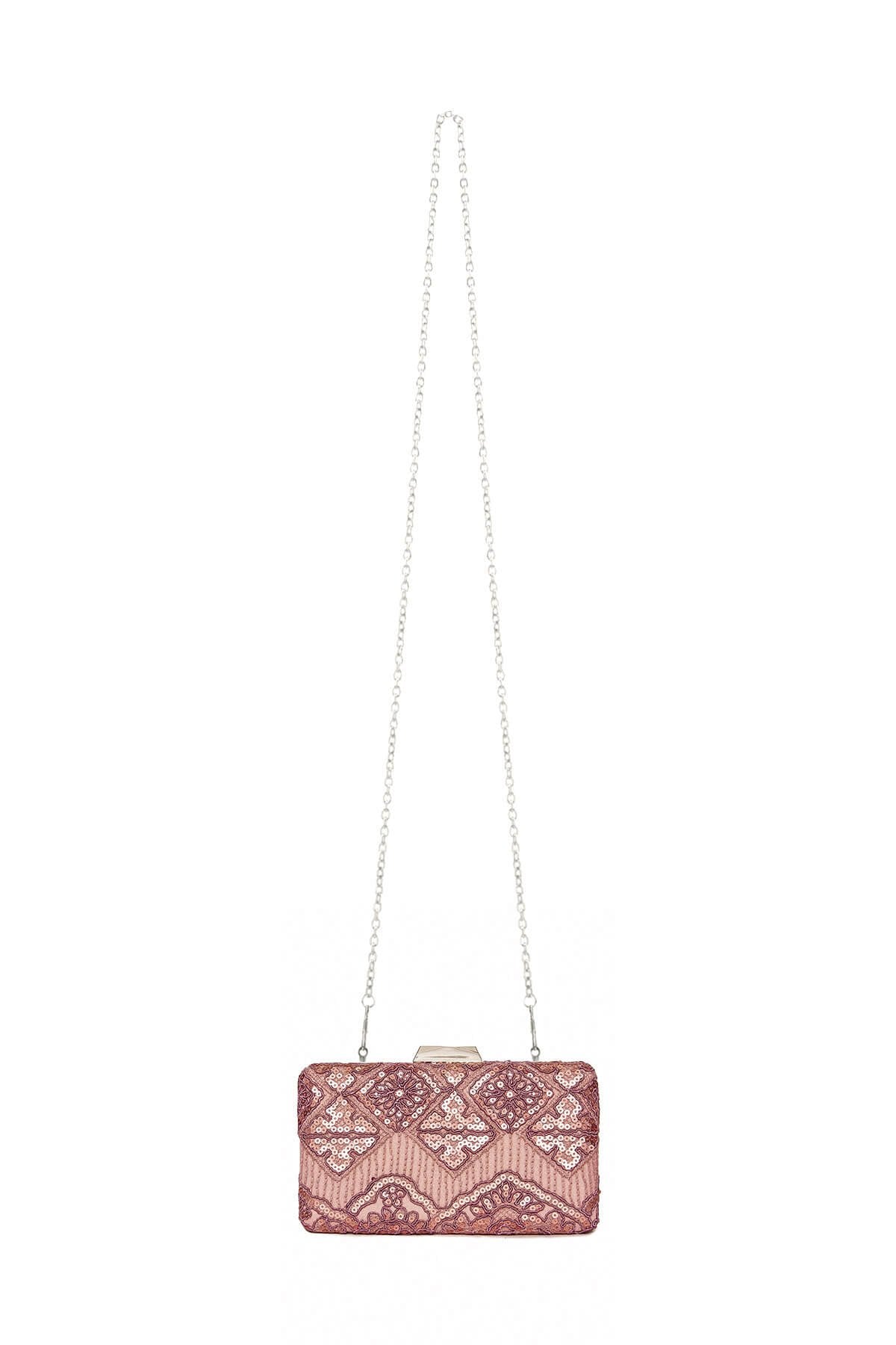 Choy Sequin Embroidered Clutch