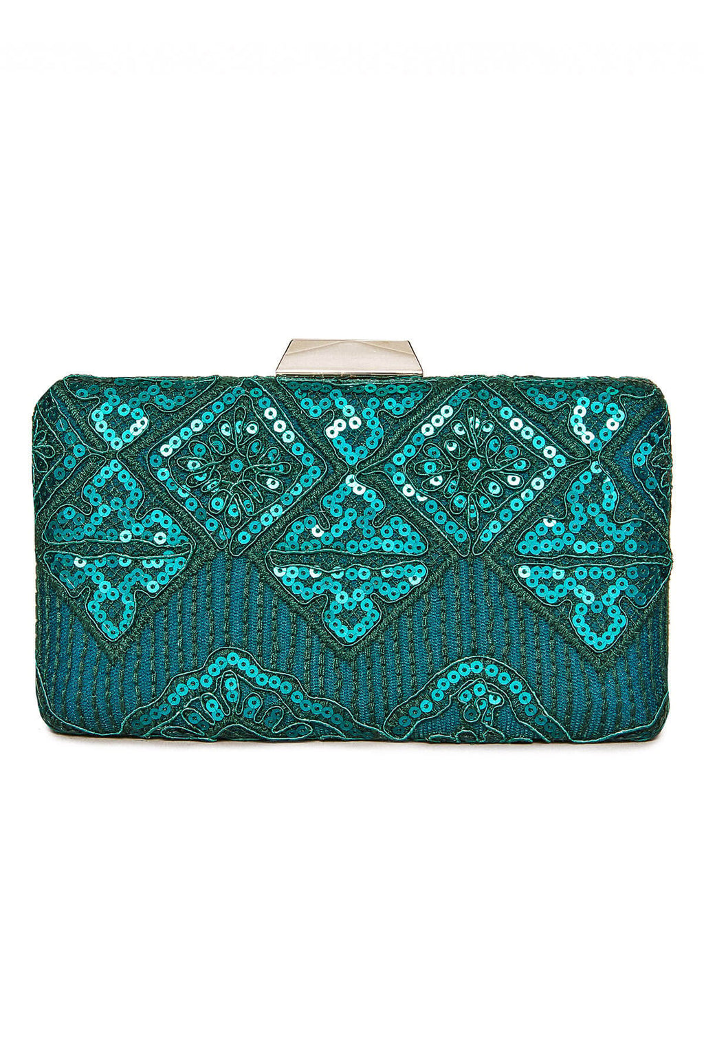 Choy Sequin Embroidered Clutch