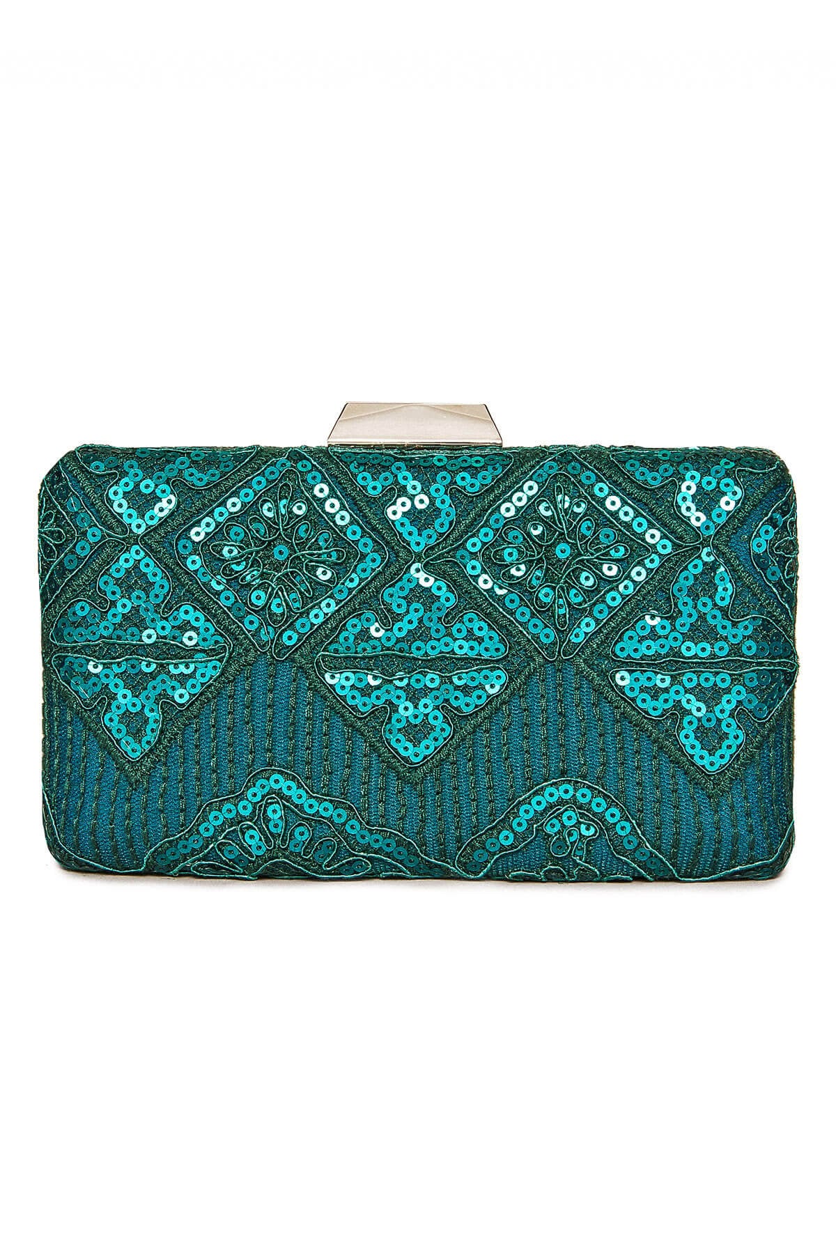 Choy Sequin Embroidered Clutch