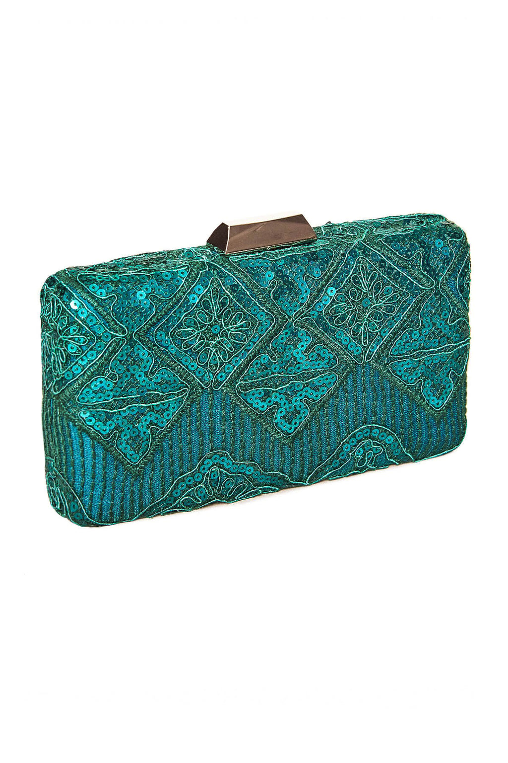 Choy Sequin Embroidered Clutch