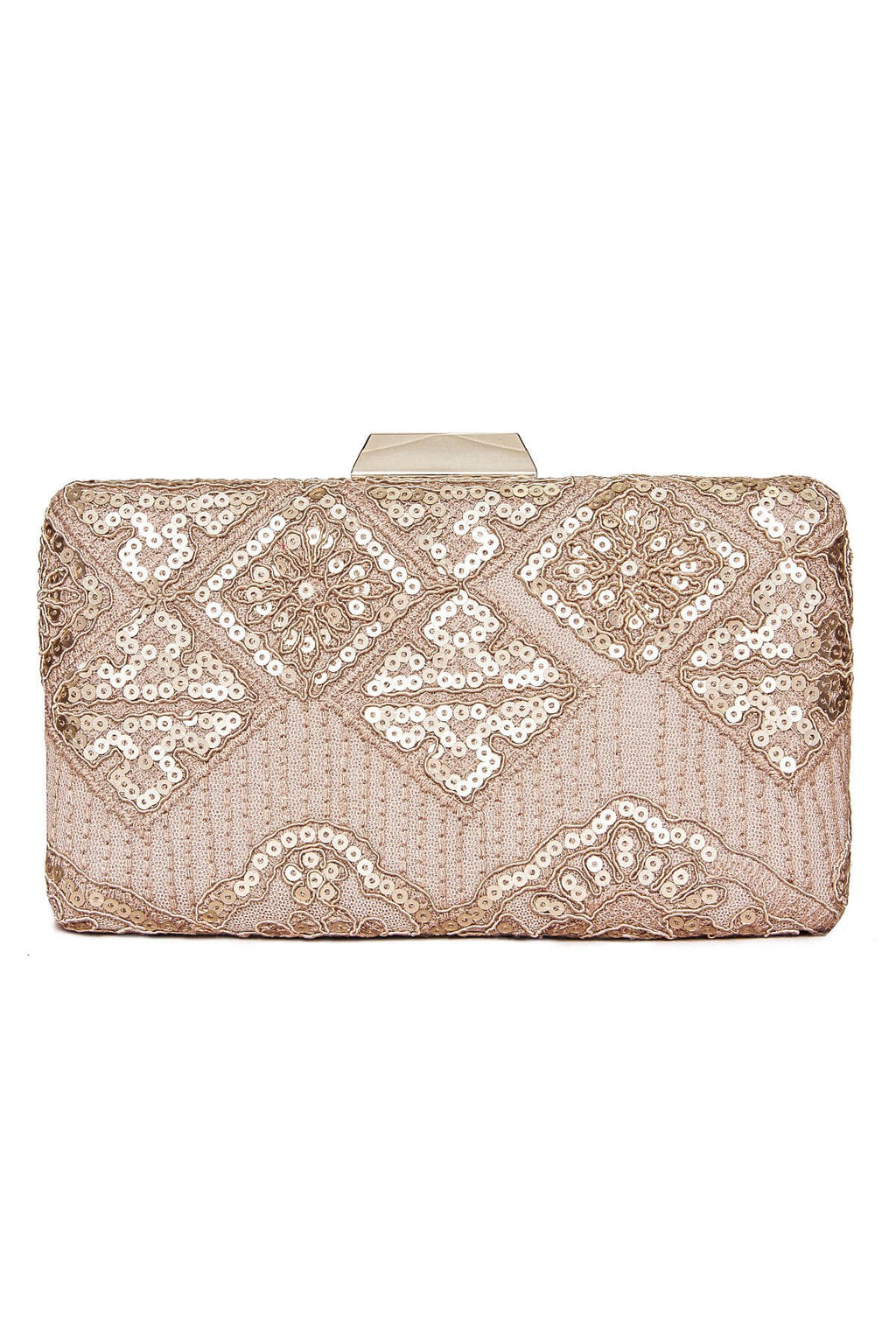 Choy Sequin Embroidered Clutch