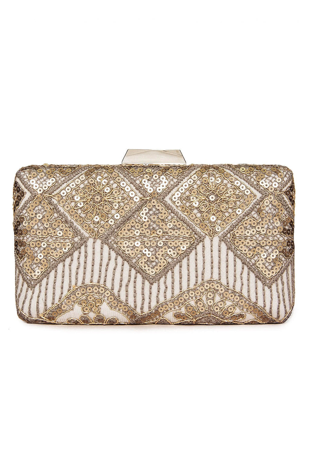 Choy Sequin Embroidered Clutch