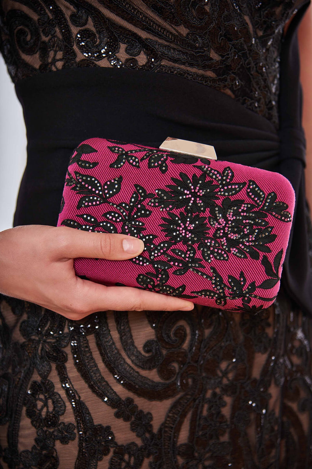 Batty Floral Blossom Clutch
