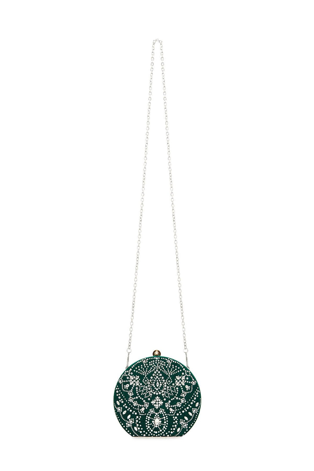 Karela Beaded Velvet Clutch