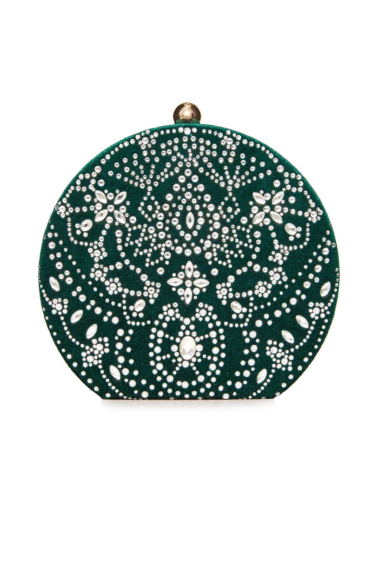 Karela Beaded Velvet Clutch