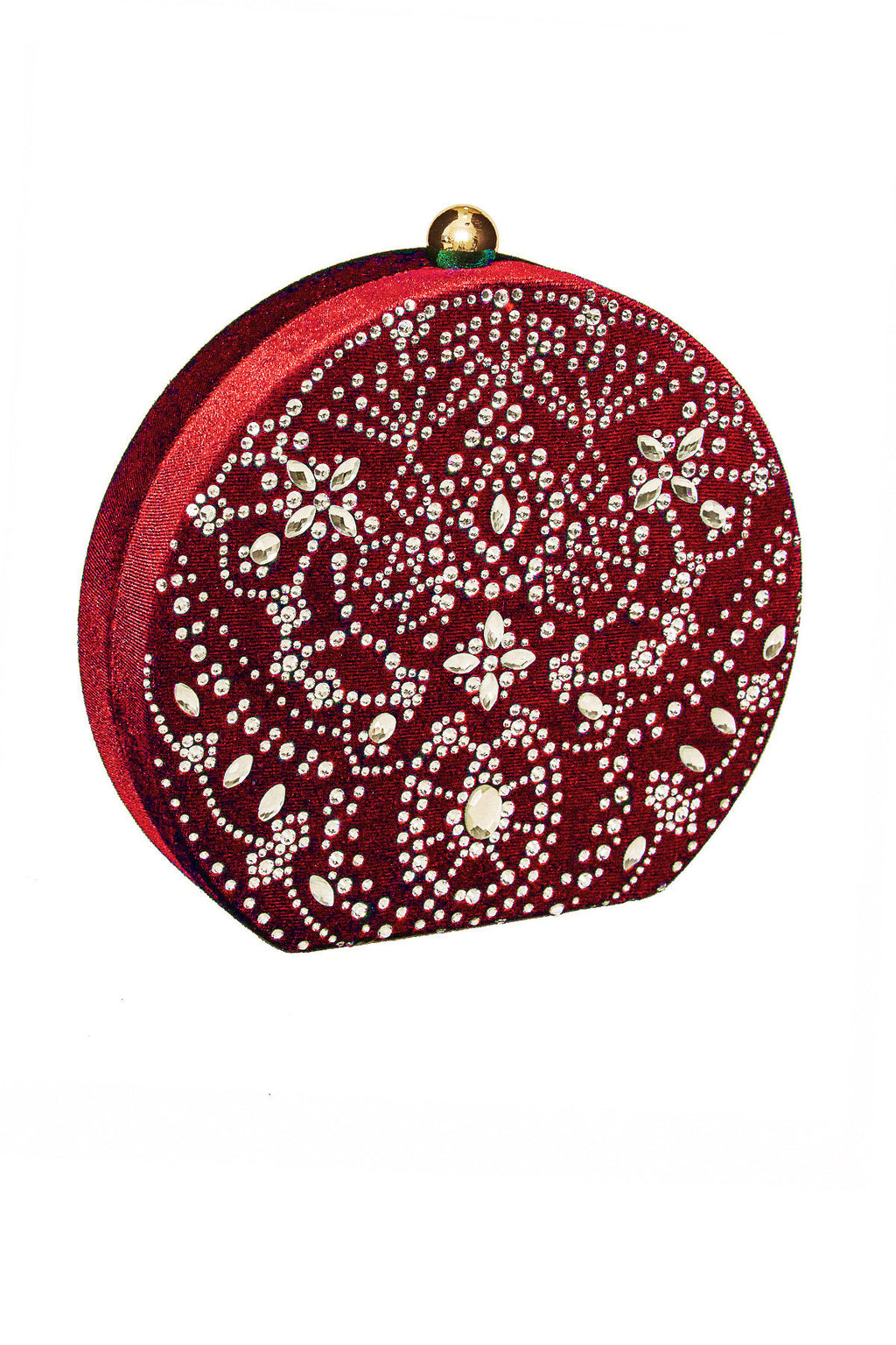 Karela Beaded Velvet Clutch