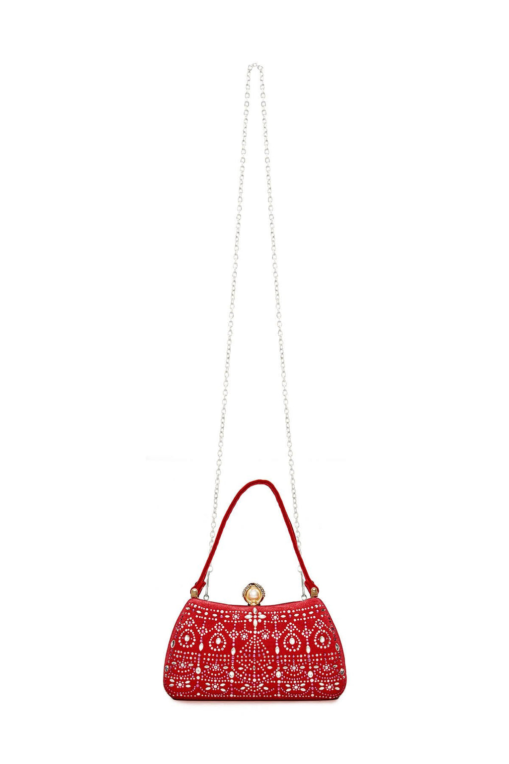 Durian Beaded Velvet Clutch