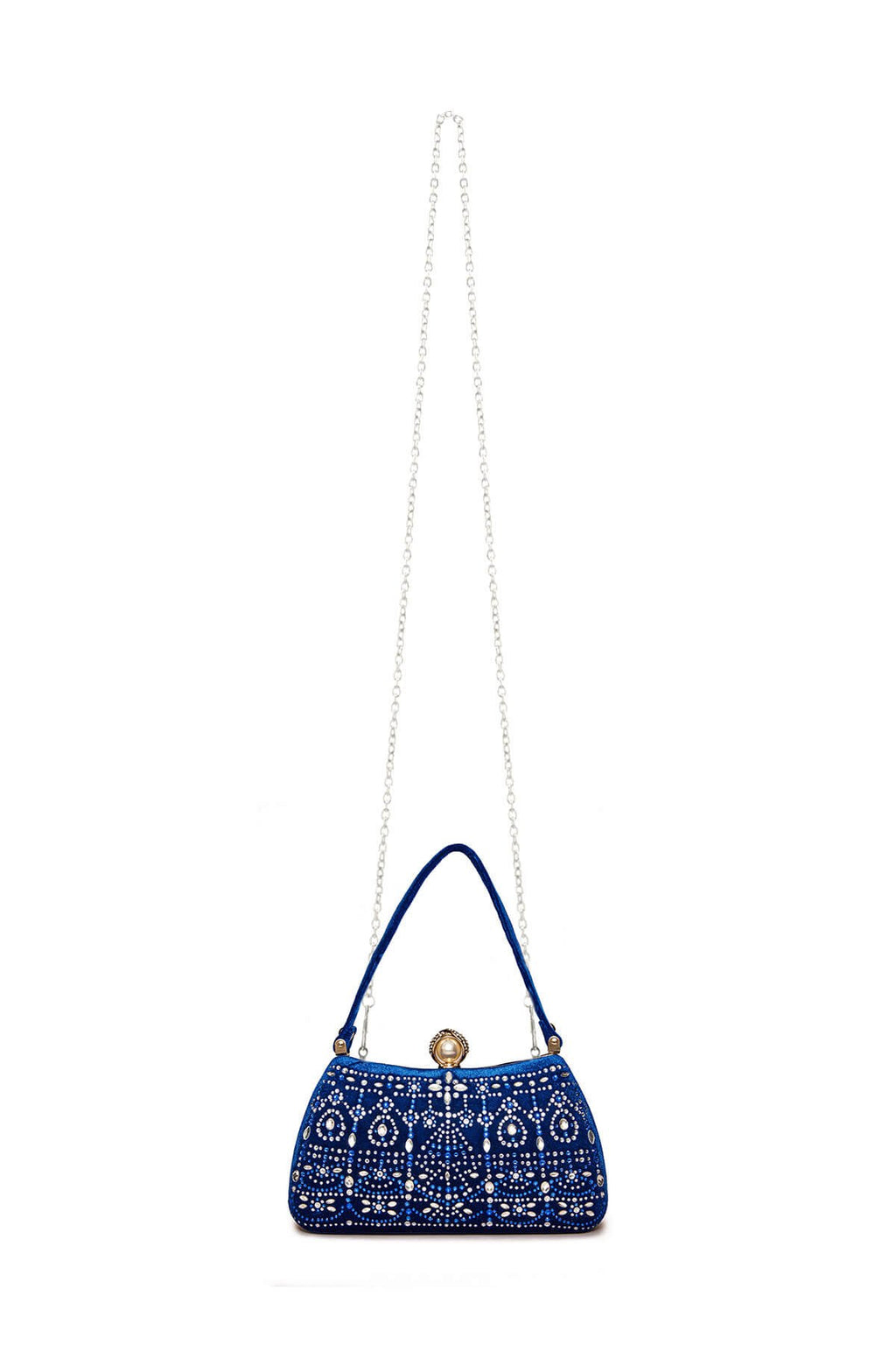 Durian Beaded Velvet Clutch