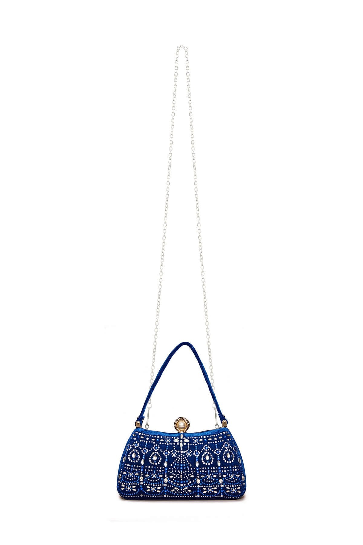 Durian Beaded Velvet Clutch