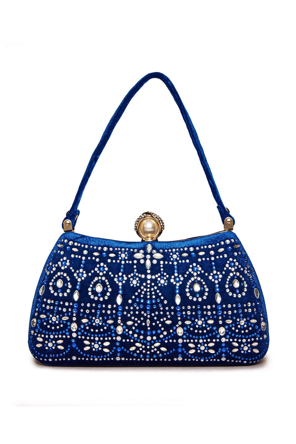 Durian Beaded Velvet Clutch