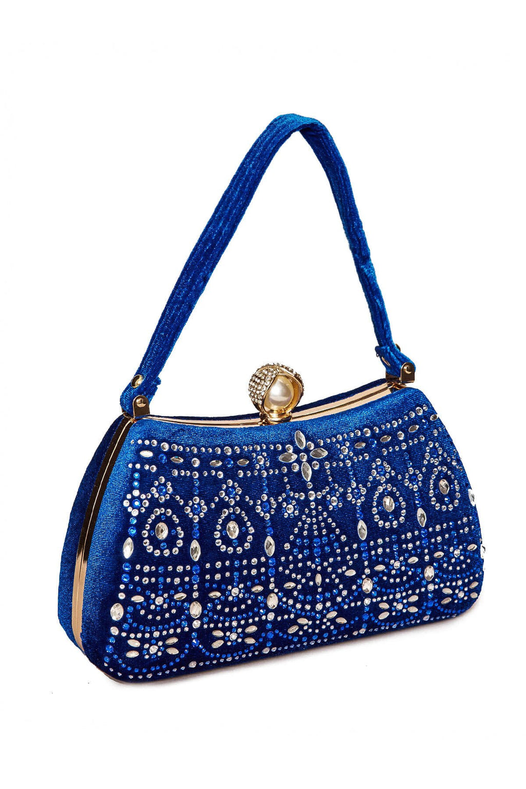 Durian Beaded Velvet Clutch