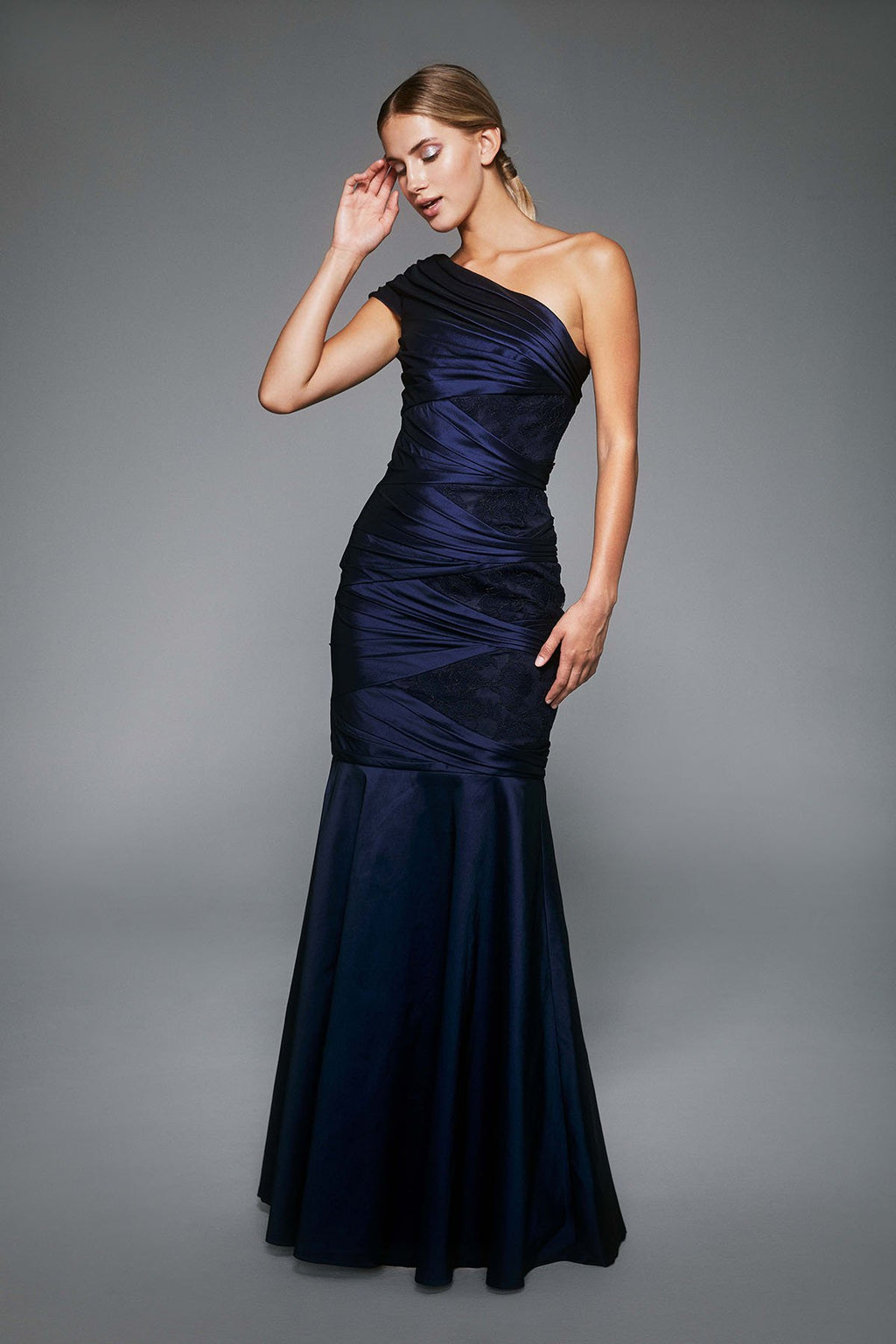 Tadashi Shoji - Carina One-Shoulder Taffeta Gown