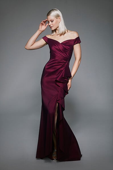 Tadashi Shoji - Valery Off-The-Shoulder Taffeta Gown 