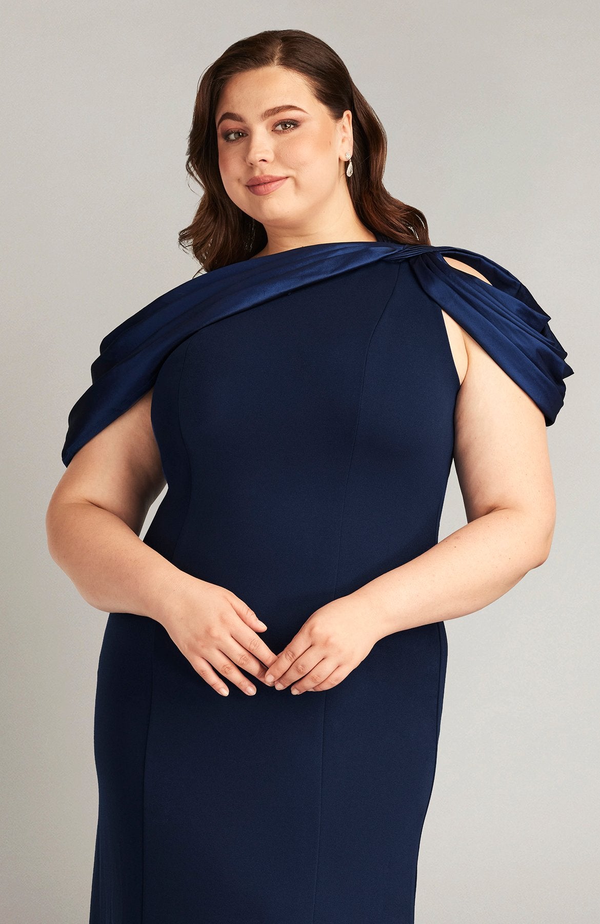 Carlene Shoulder Drape Gown