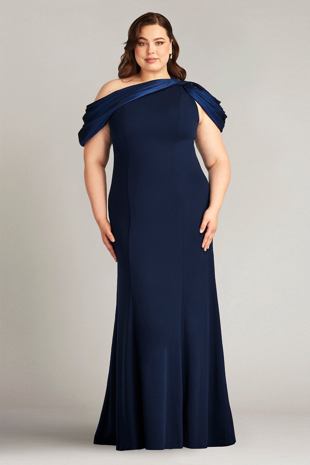 Carlene Shoulder Drape Gown - PLUS SIZE