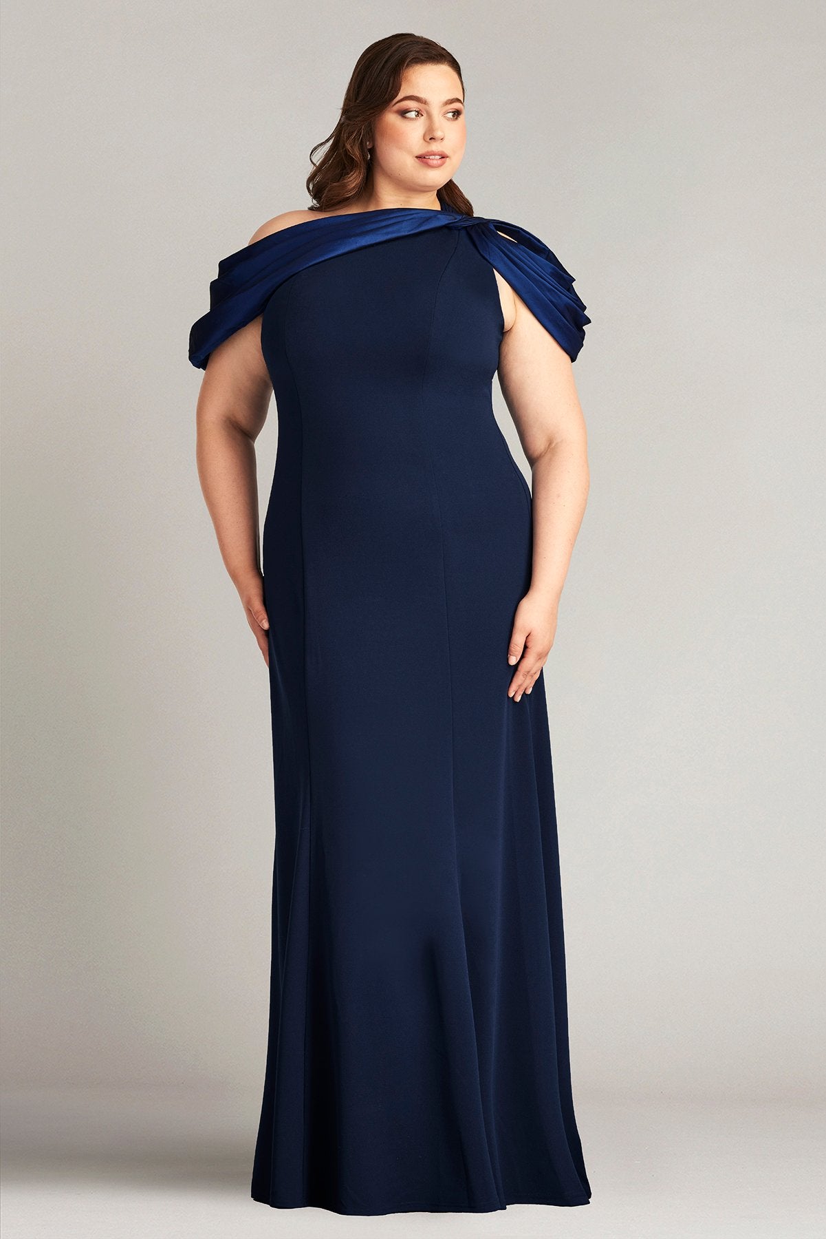 Carlene Shoulder Drape Gown - PLUS SIZE