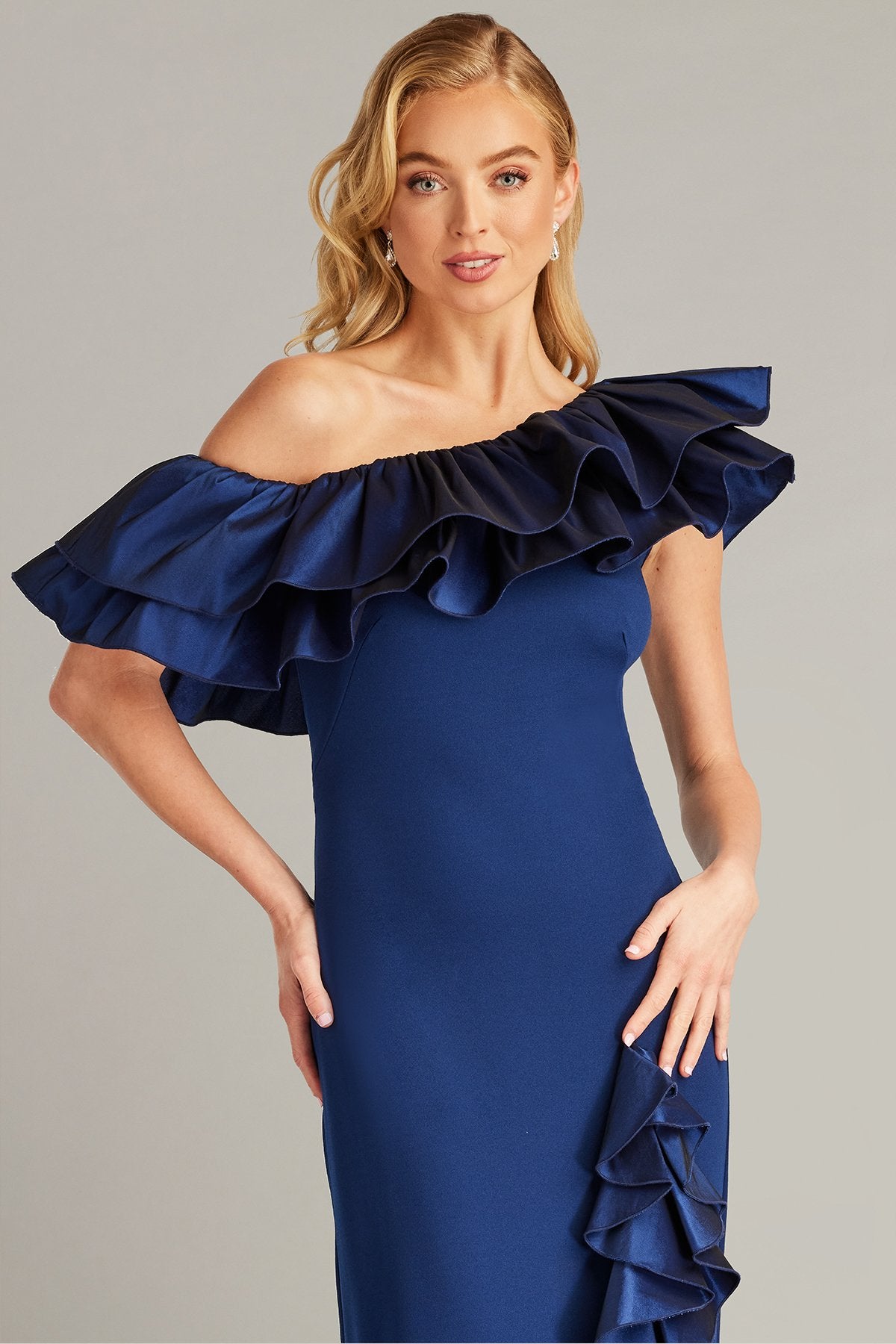 Bala Ruffle Trim Gown