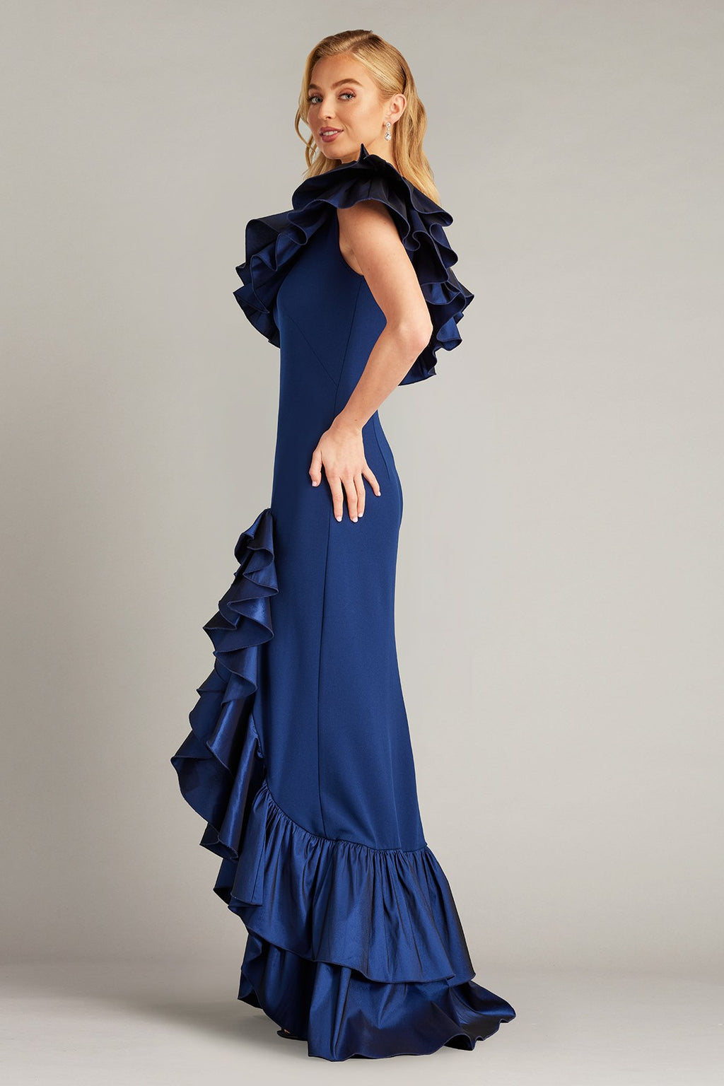 Bala Ruffle Trim Gown