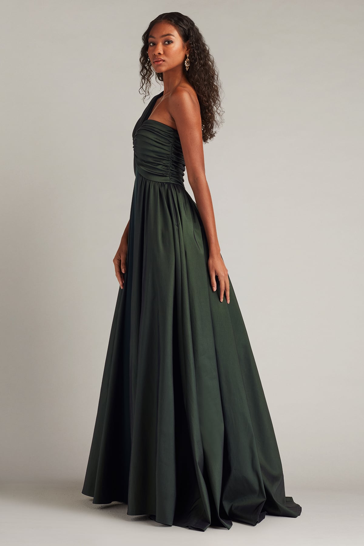 Savar One-Shoulder Gown