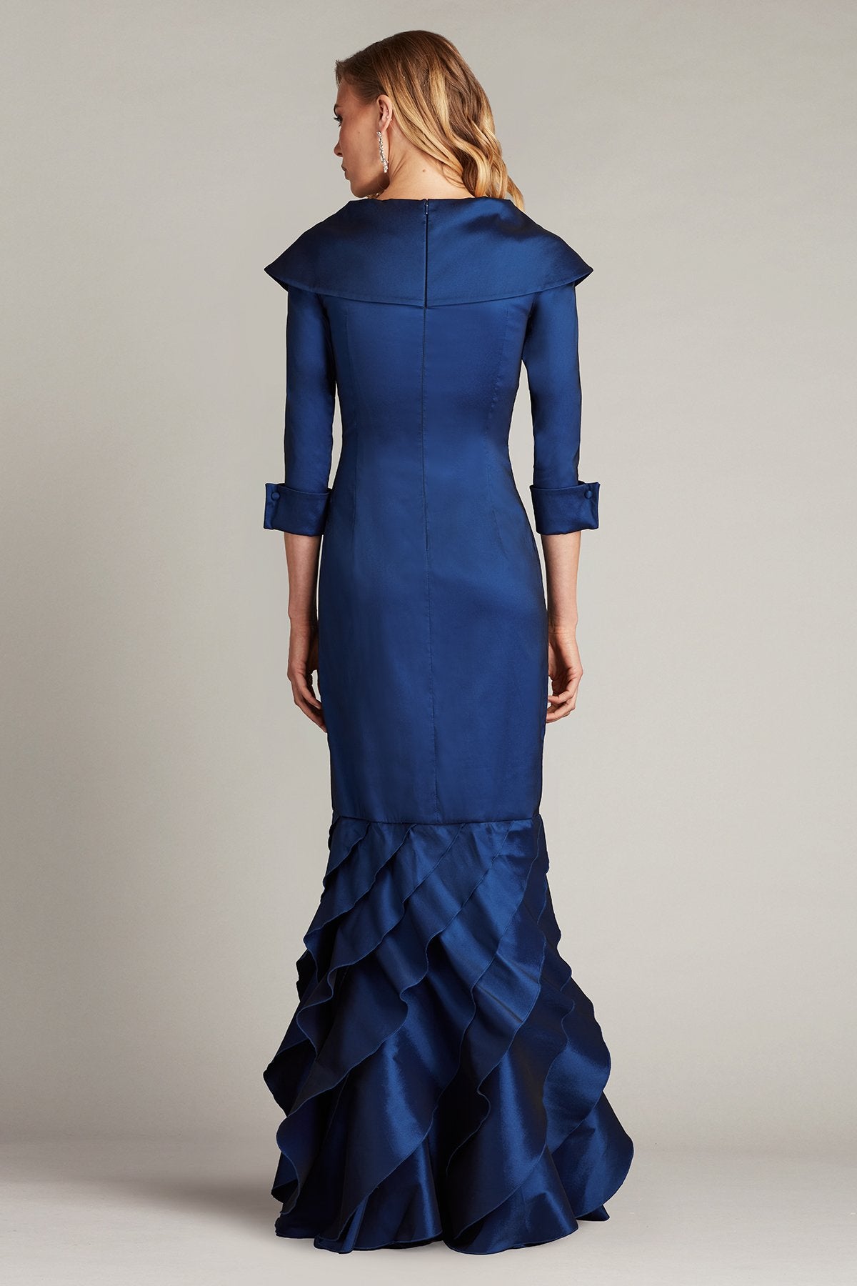 sachin and babi light blue dress Long Beaded Prom Dress with Choker Collar Sage / 10 main image 1
